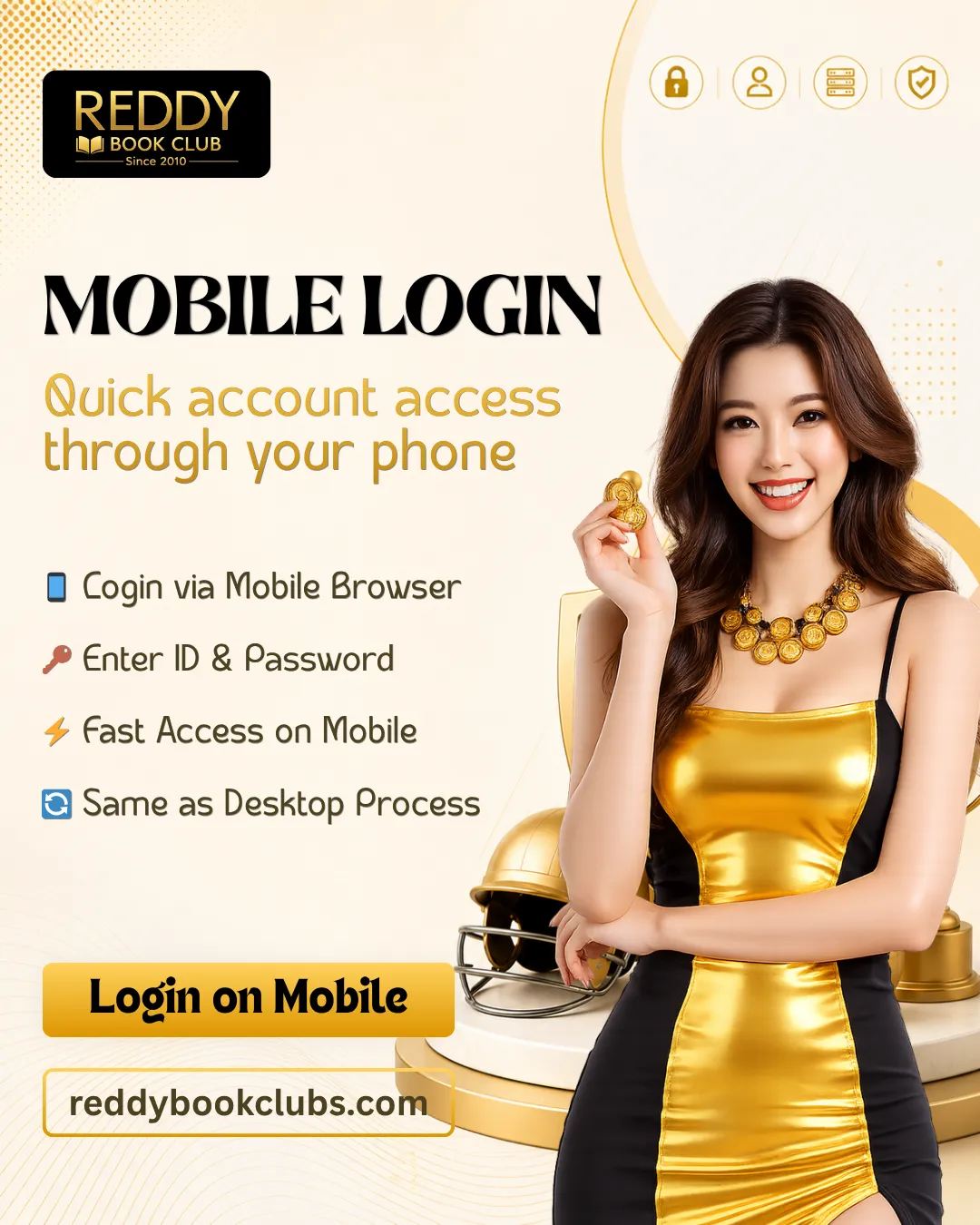 Reddy Book Club login on mobile